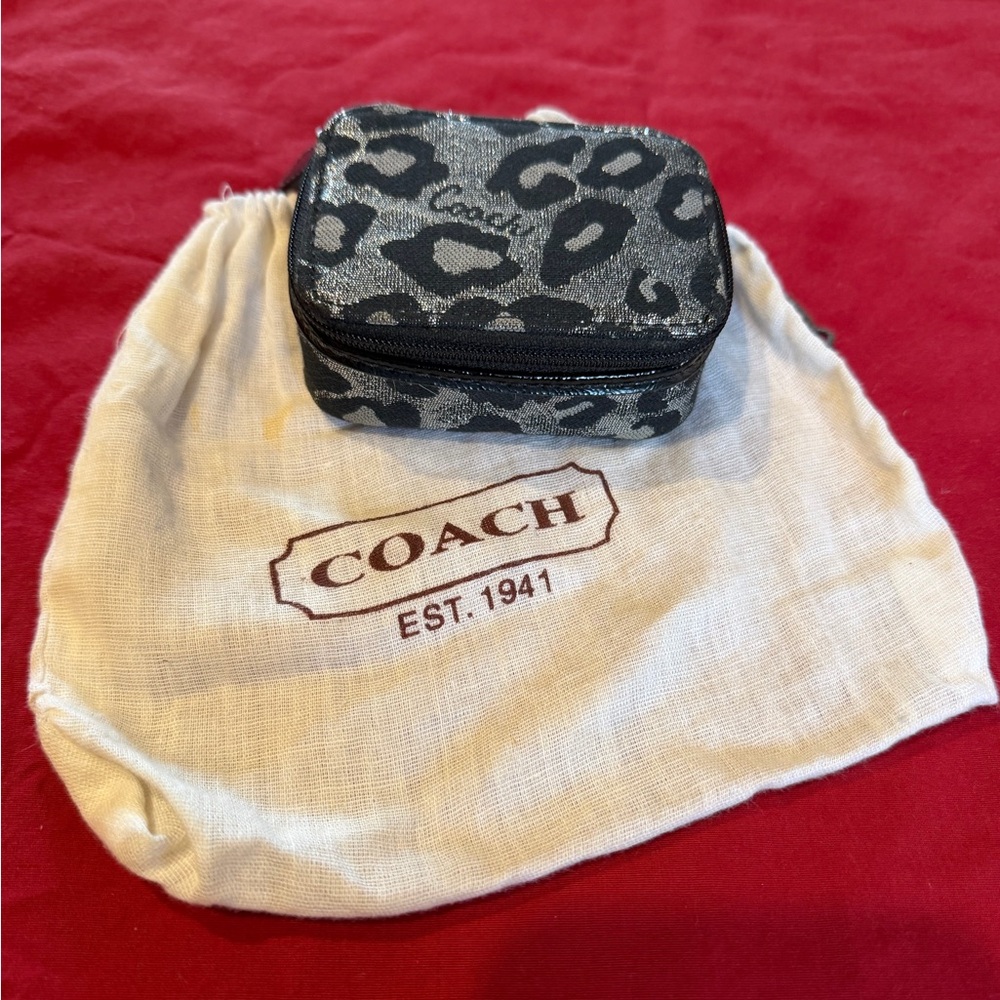 Coach Ocelot Collection Leopard Cheetah pill medication  Case